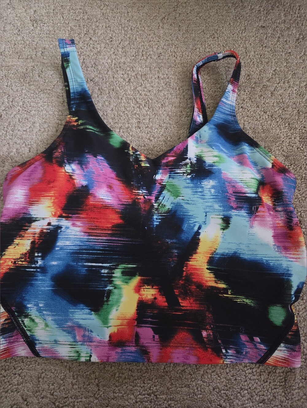 Oalka Longline Sports Bra W/pads Size Small